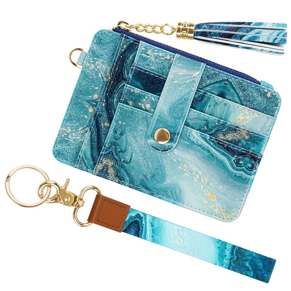 3308 Slim Wallet RFID Credit Card Holder Small Cute Card Wallet with Zipper